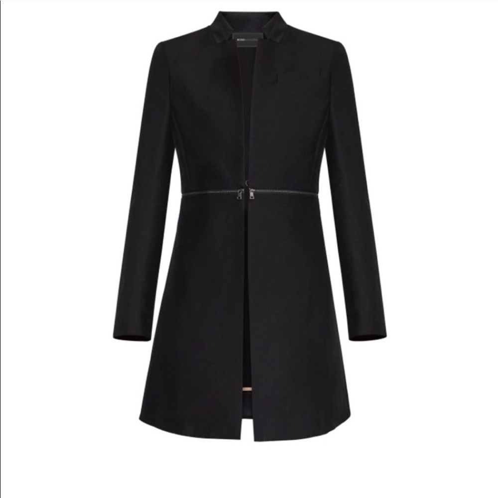 bcbg bcbgmaxzaria black long blazer